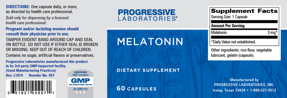 Product image for Melatonin 3mg.