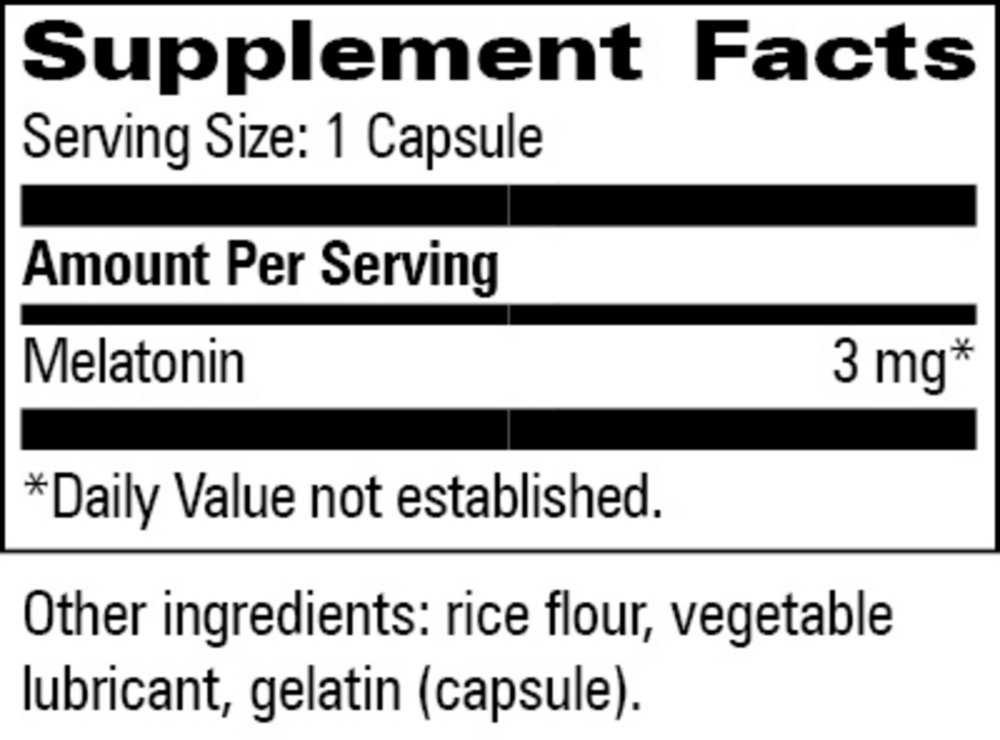 Product image for Melatonin 3mg.