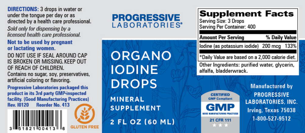 Product image for Organo Iodine Drops.