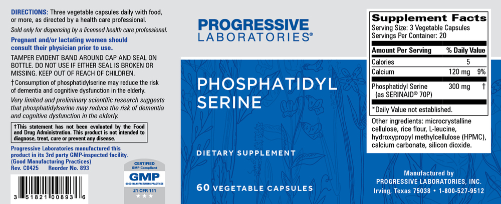 Product image for Phosphatidyl Serine.
