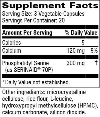 Product image for Phosphatidyl Serine.