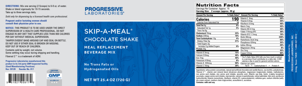 Product image for Skip-A-Meal Chocolate.