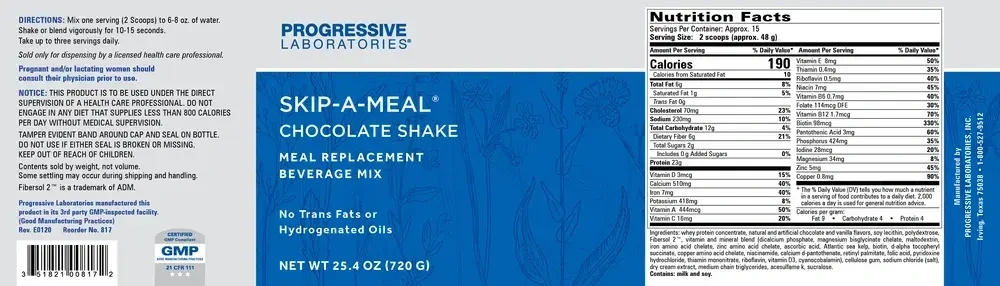 Product image for Skip-A-Meal Chocolate.