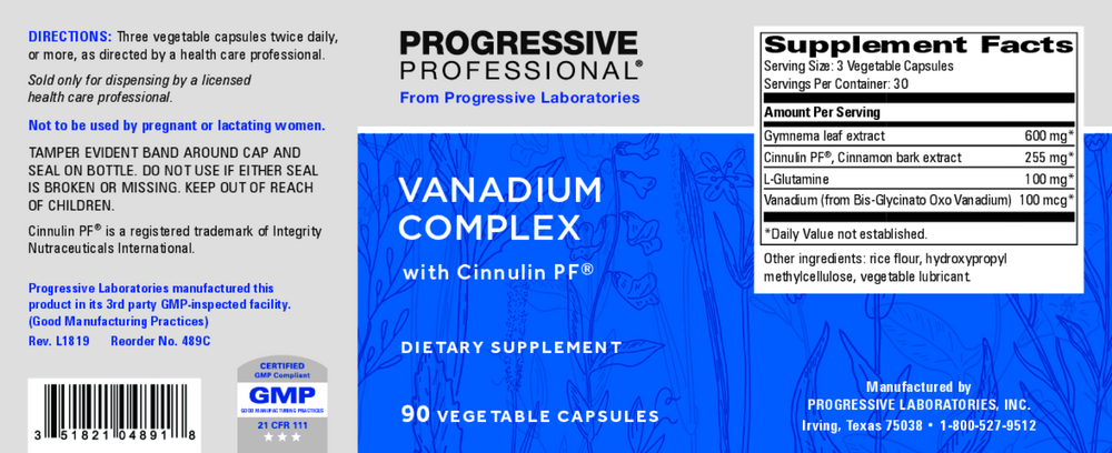 Product image for Vanadium Complex w&#x2F; Cinnulin PF.