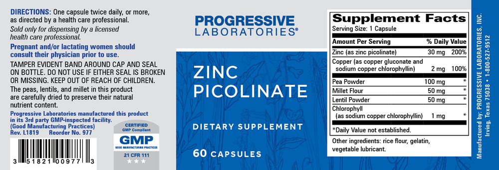 Product image for Zinc Picolinate.