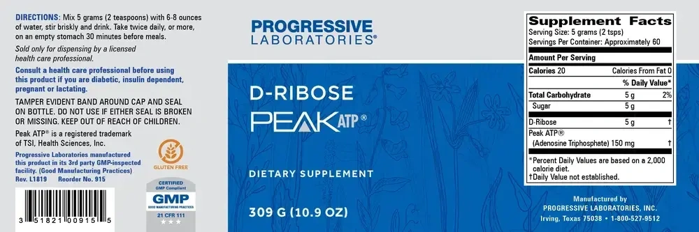 Product image for Peak ATP w/ D-Ribose.