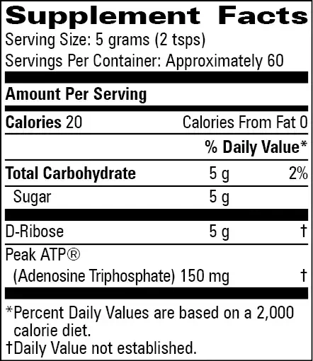 Product image for Peak ATP w/ D-Ribose.