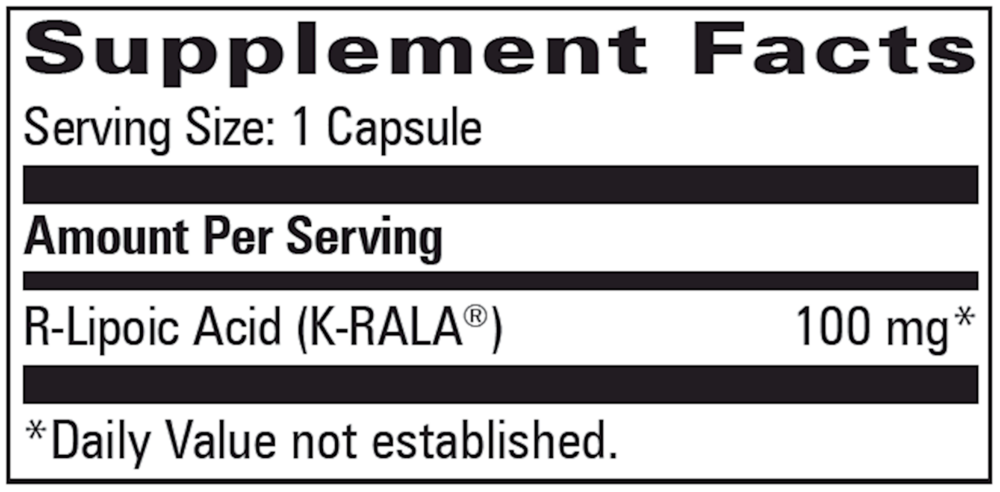 Product image for R-Lipoic Acid 100mg.