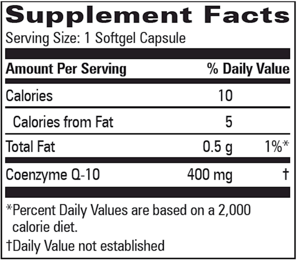 Product image for CoQ10 400mg w&#x2F;Rice Bran Oil.