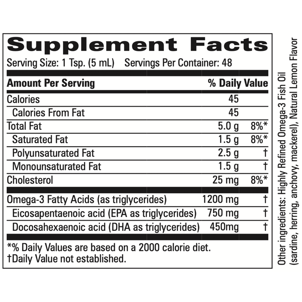 Product image for EPA-DHA Omega 3 Liquid.