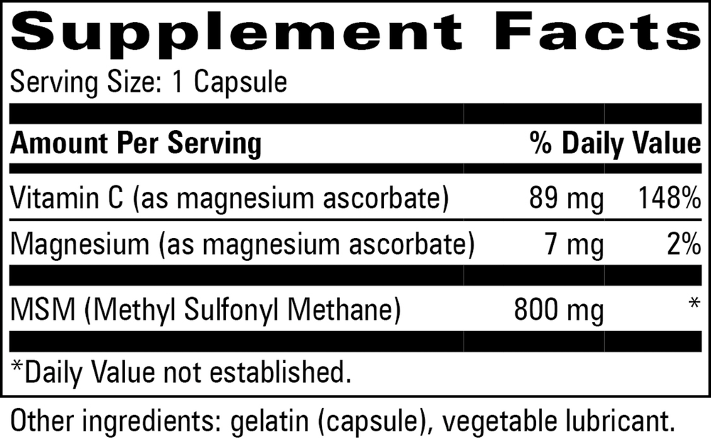 Product image for MSM Complex.