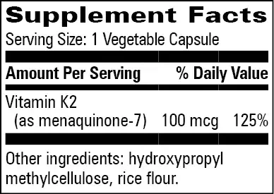 Product image for Vitamin K2 100mcg.