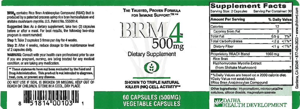 Product image for BRM4 500mg.