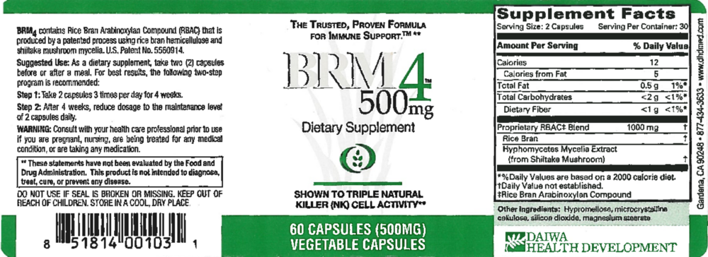 Product image for BRM4 500mg.