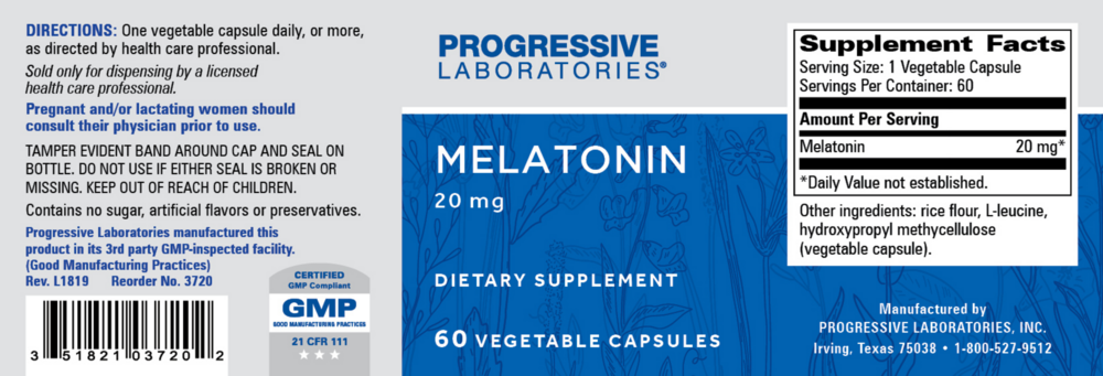Product image for Melatonin 20mg.