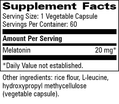 Product image for Melatonin 20mg.