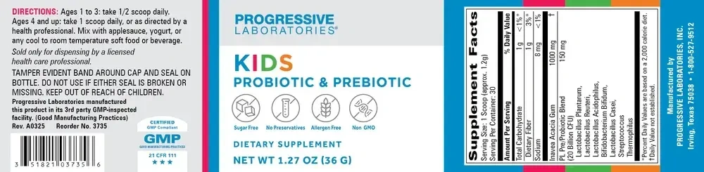 Product image for Kid's Probiotic &amp; Prebiotic Powder.