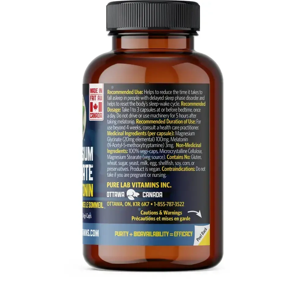 Product image for Magnesium Glycinate +Melatonin.