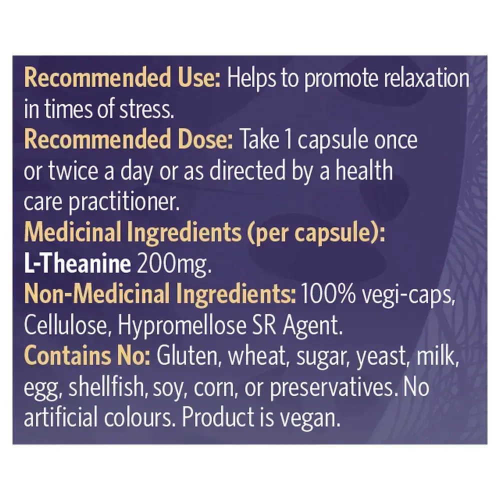 Product image for L-Theanine Slow Release 200mg.