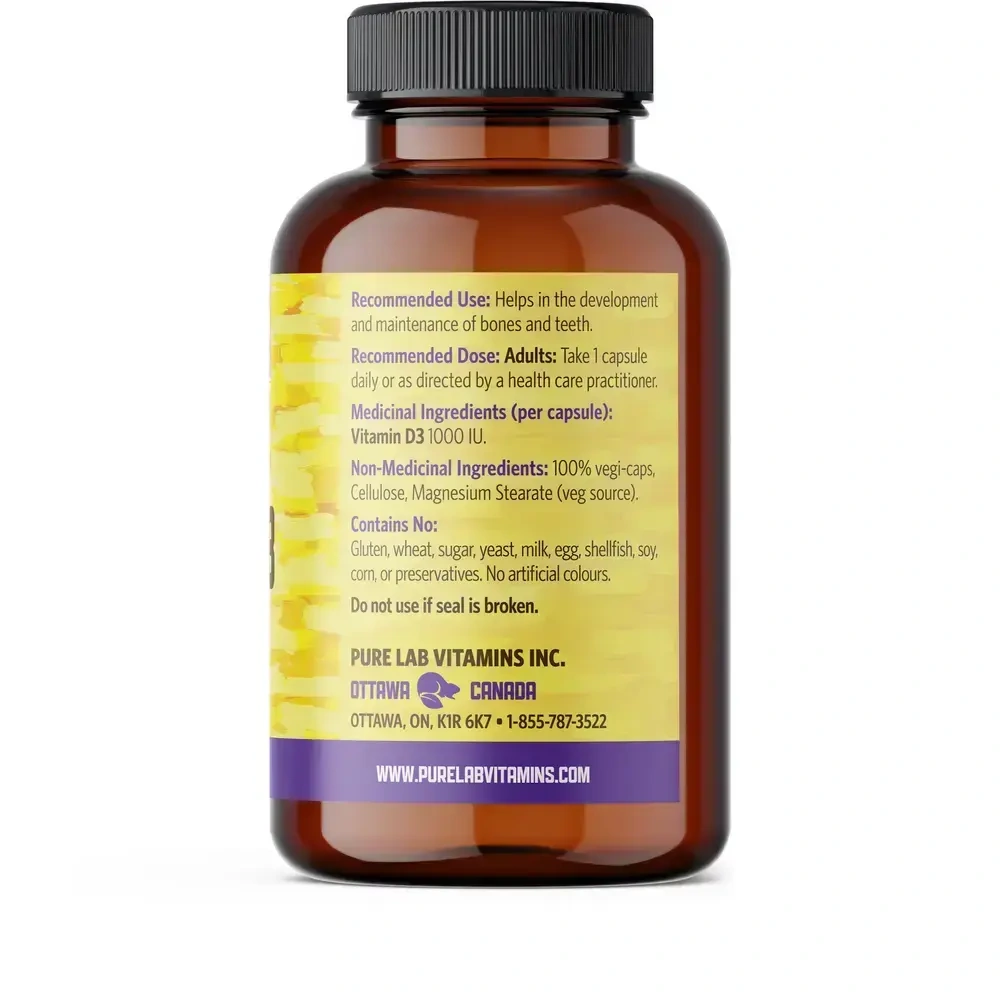 Product image for Vitamin D3 1000 IU.