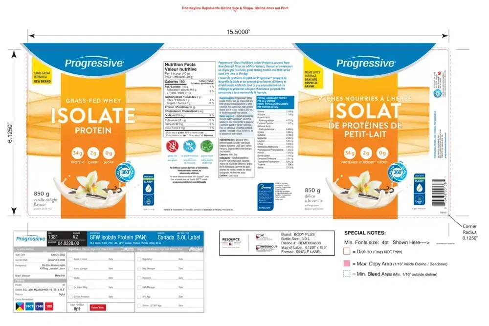 Product image for Grass Fed Whey Isolate - Vanilla Delight.