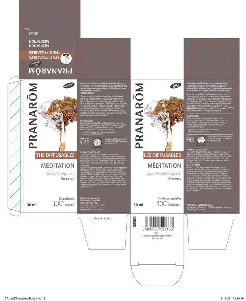 Product image for Meditation Diffusion Synergy (Essential Oil).