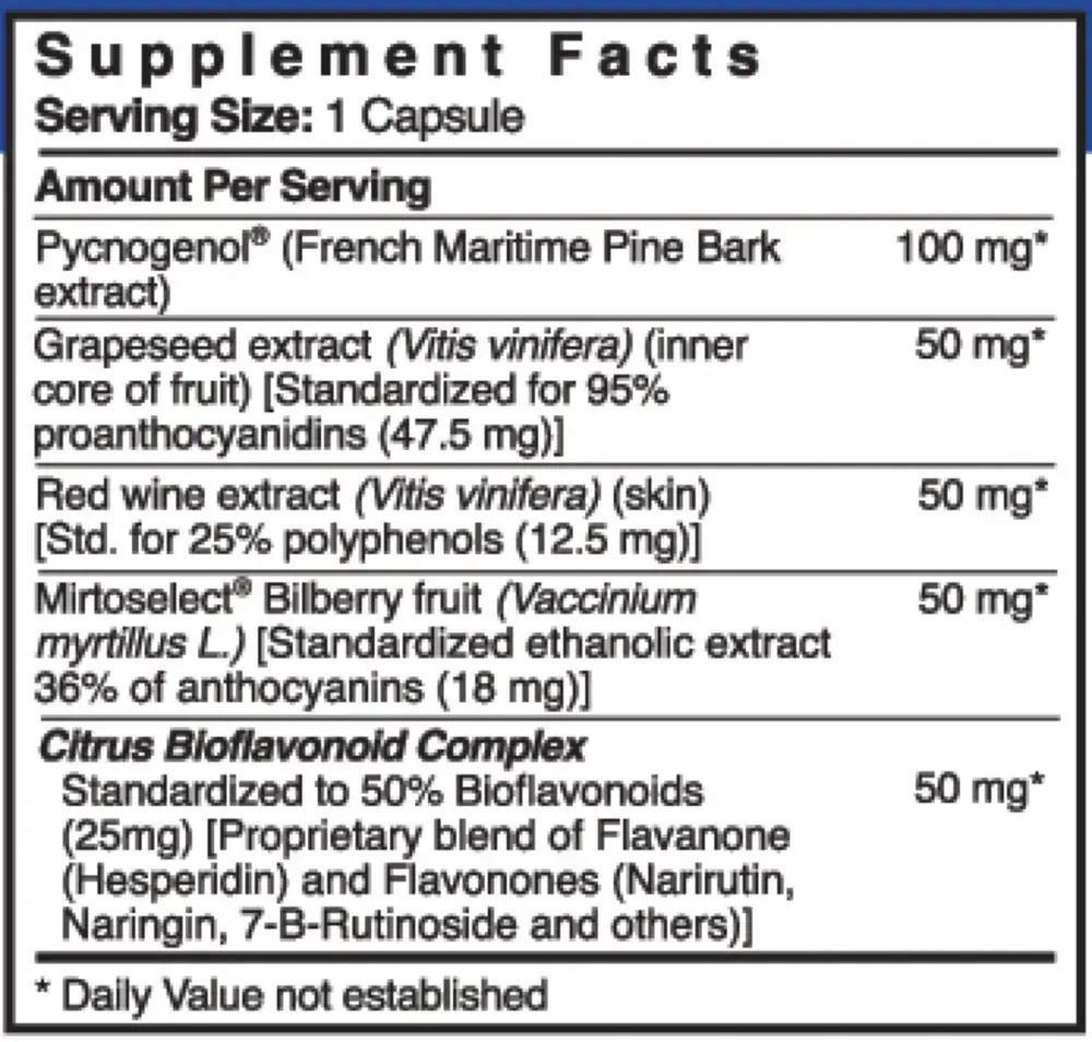 Product image for Pycnogenol OPC Complex 300mg.