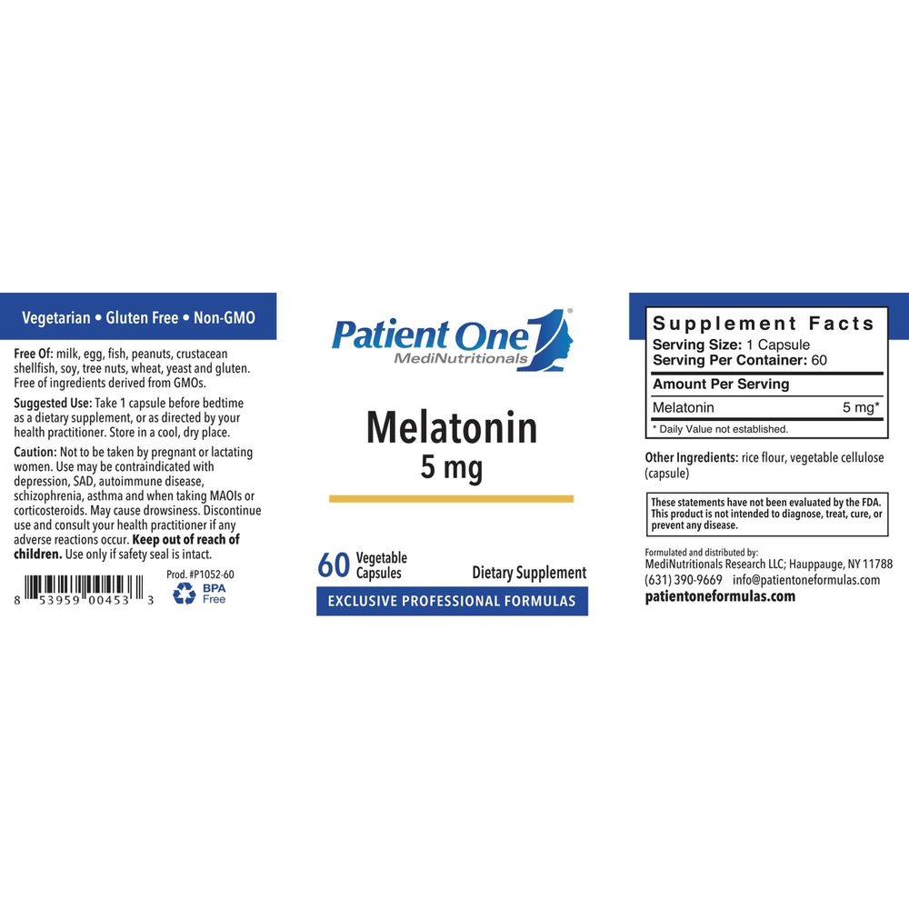 Product image for Melatonin 5mg.