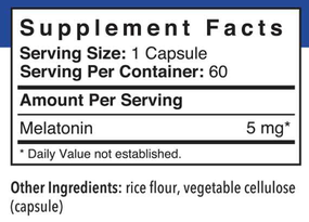 Product image for Melatonin 5mg.