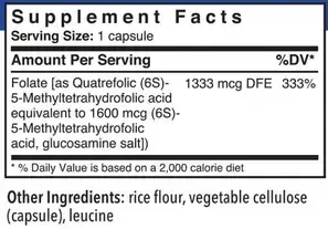 Product image for Q-Folate 800mcg (as 5-MTHF Quatrefolic).
