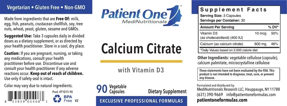 Product image for Calcium Citrate w/ Vitamin D3.