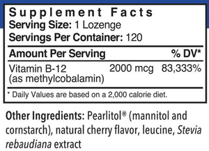 Product image for B-12 Methylcobalamin Lozenges (Fast Melt).