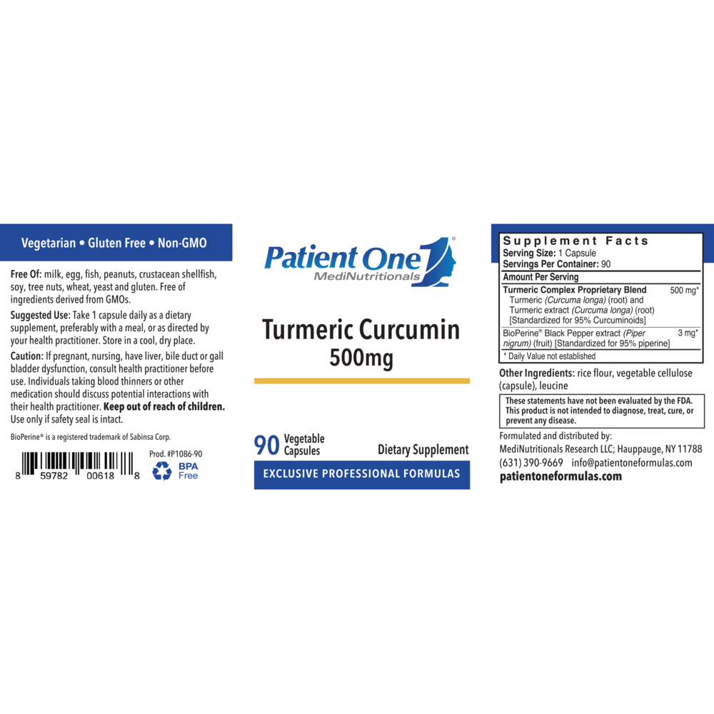 Product image for Turmeric Curcumin 500mg.