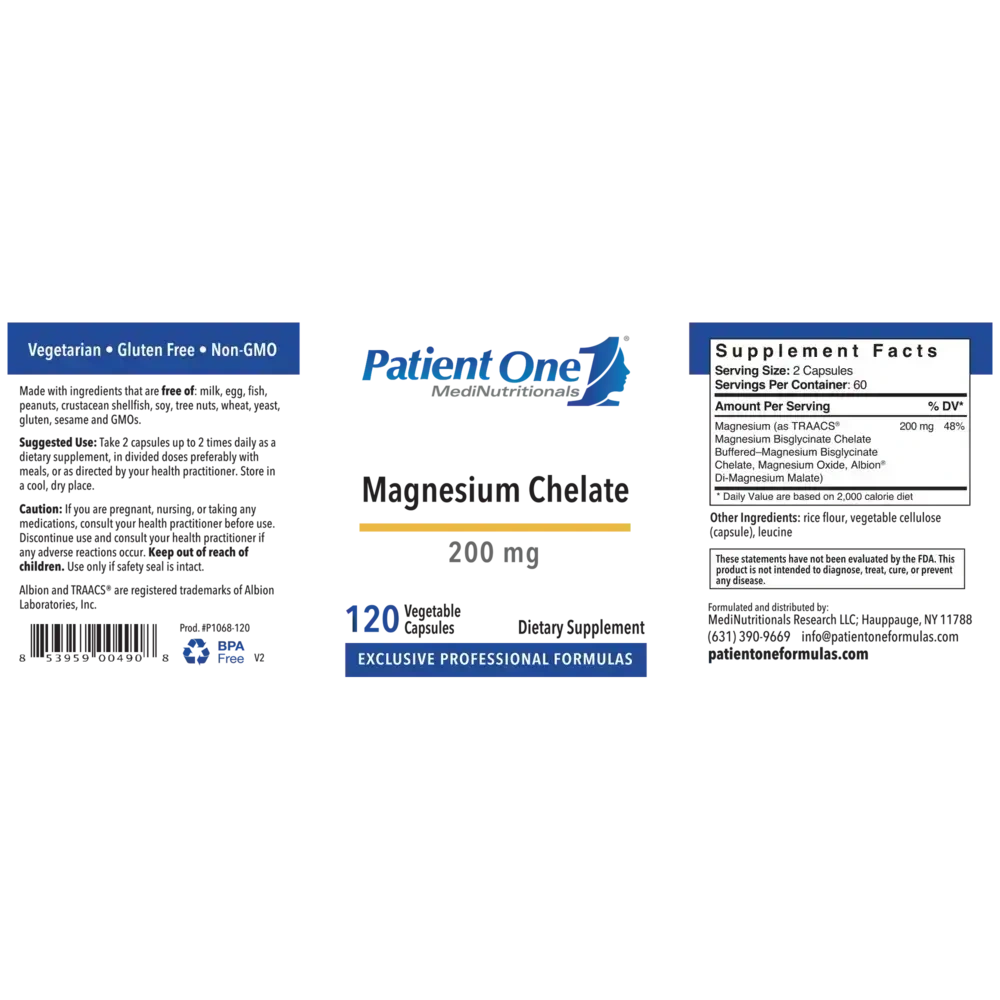 Product image for Magnesium Chelate 200mg.