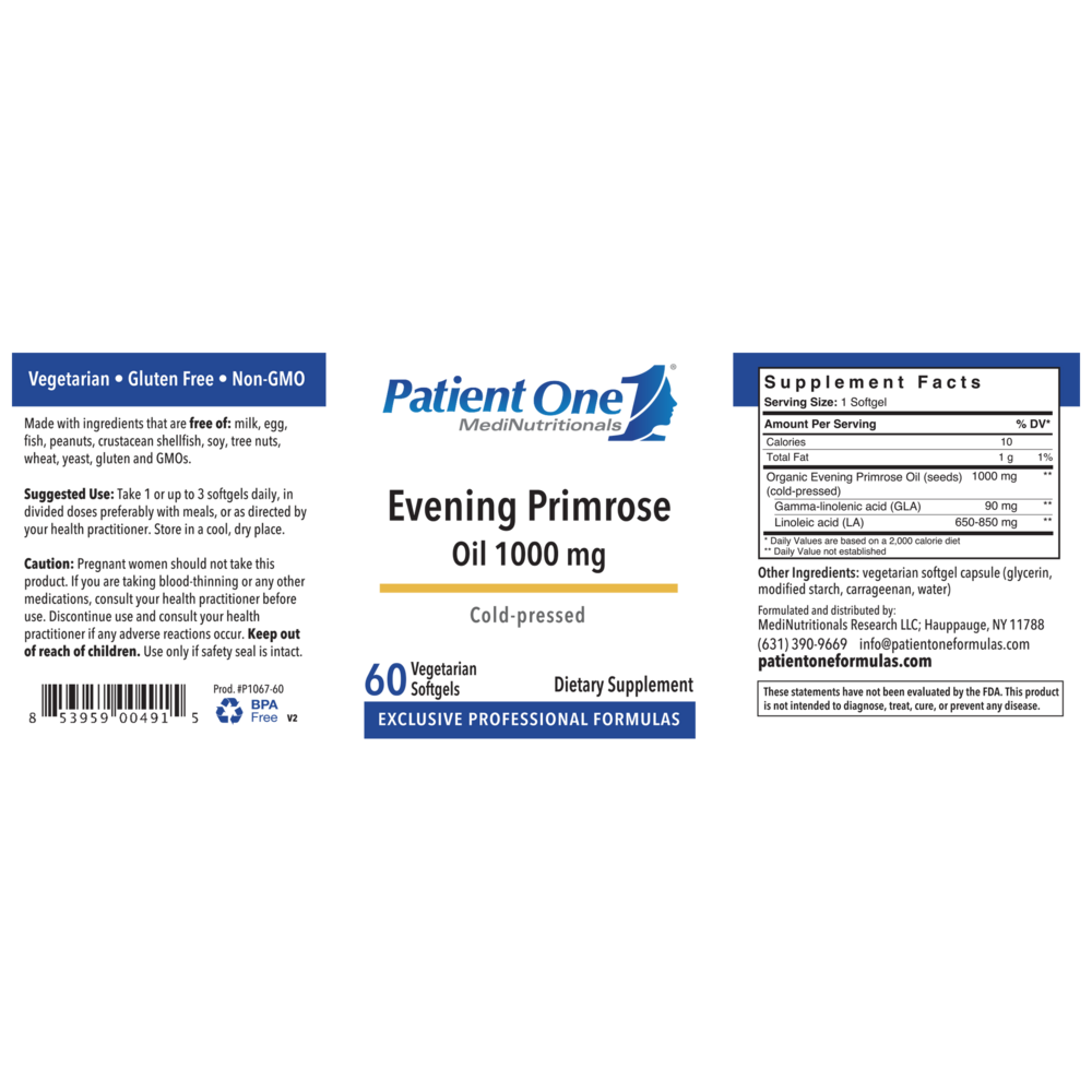 Product image for Evening Primrose Oil 1000mg.