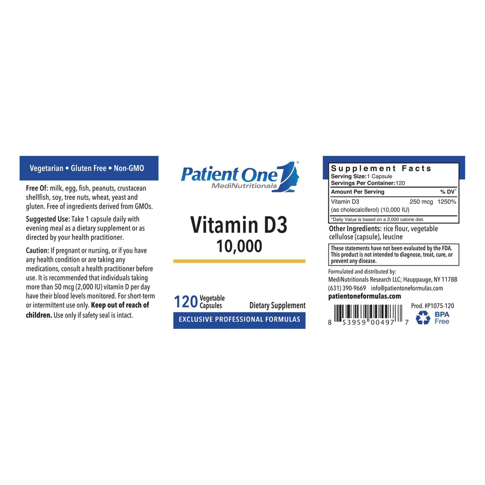 Product image for Vitamin D3 10000IU.