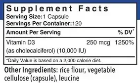 Product image for Vitamin D3 10000IU.