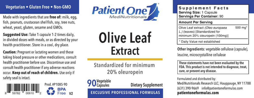 Product image for Olive Leaf Extract.