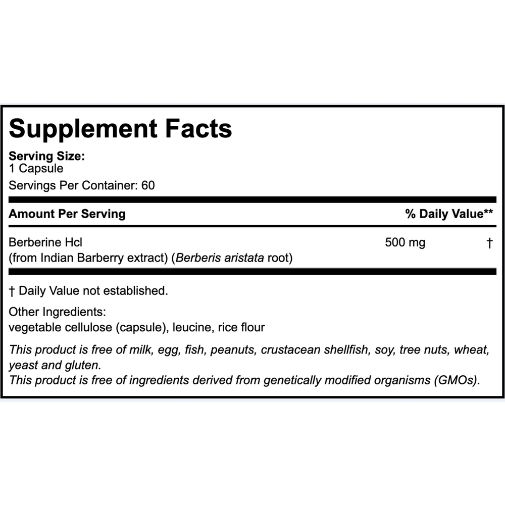 Product image for Berberine 500mg.