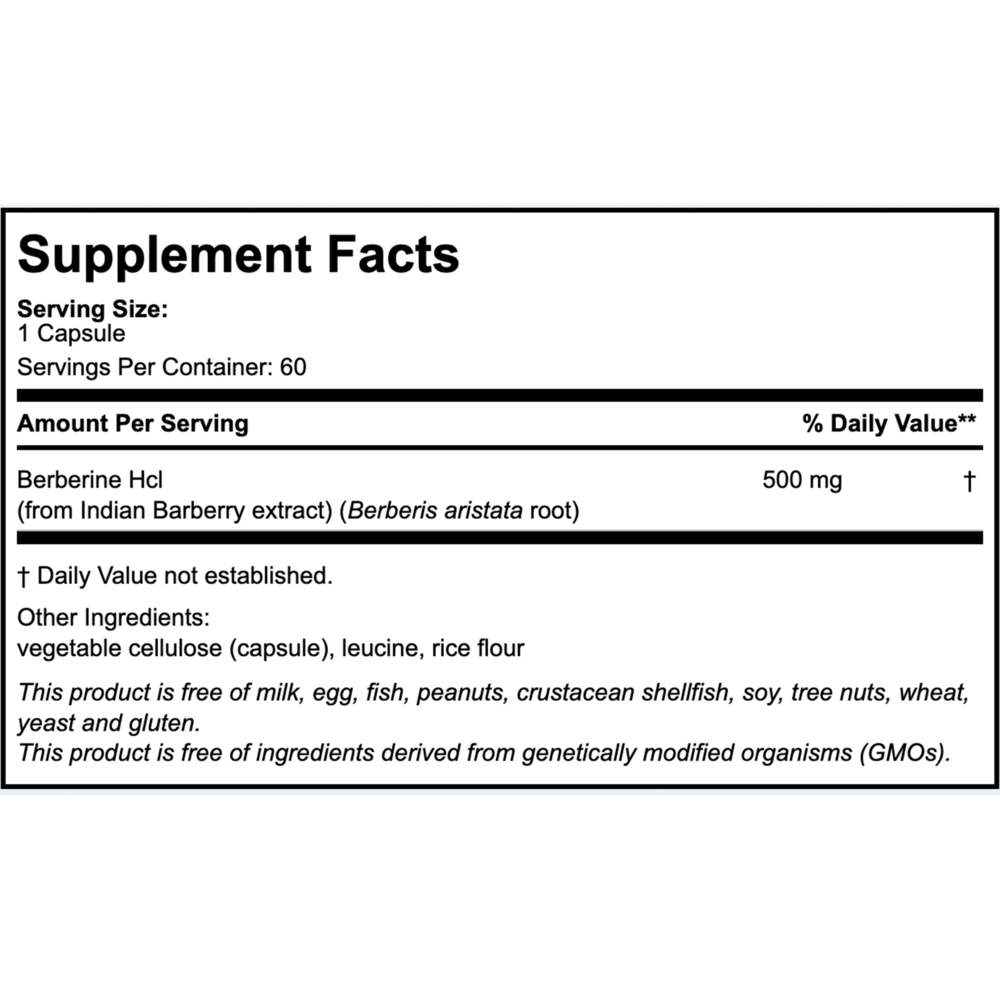 Product image for Berberine 500mg.