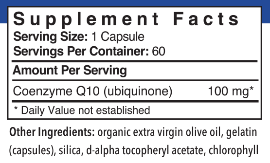 Product image for CoQ10 100mg.