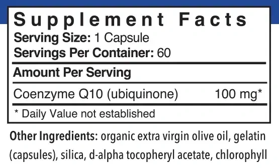 Product image for CoQ10 100mg.