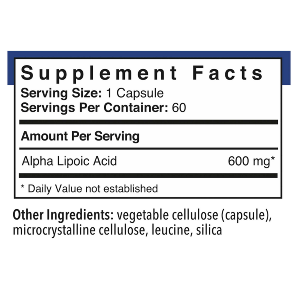 Product image for Alpha Lipoic Acid 600mg.