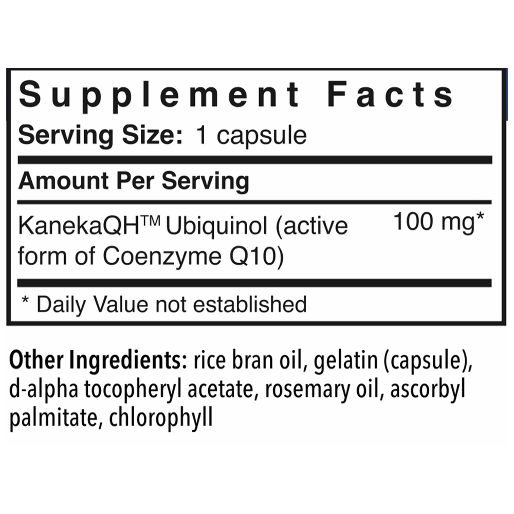 Product image for Ubiquinol 100mg.