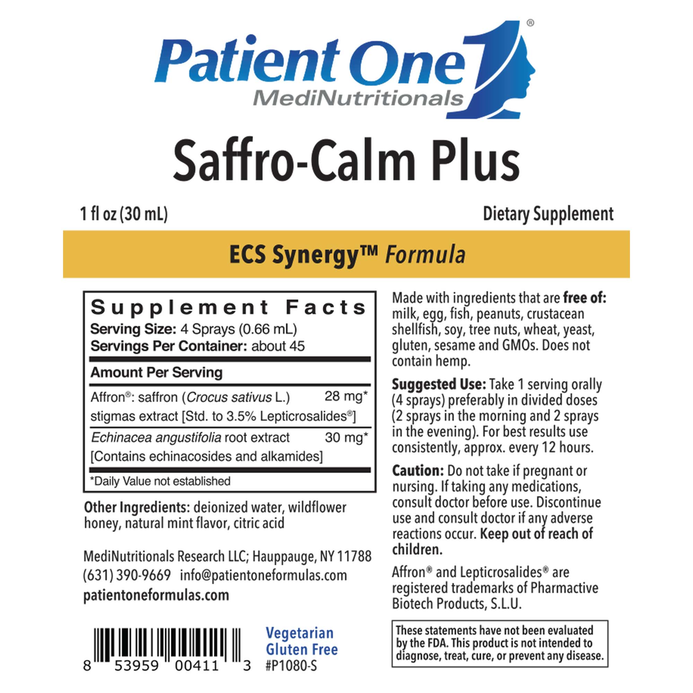 Product image for Saffro-Calm Plus.
