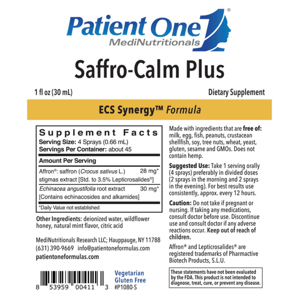 Product image for Saffro-Calm Plus.