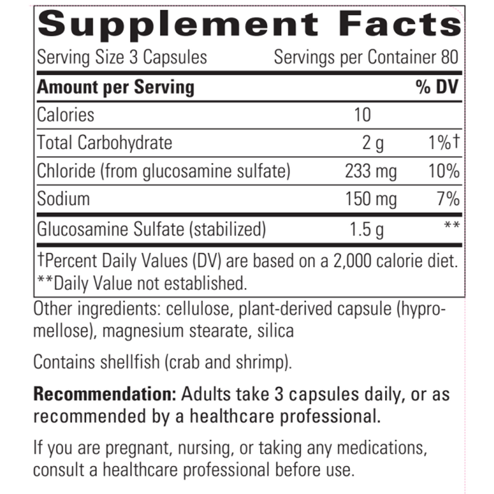Product image for Glucosamine Sulfate.