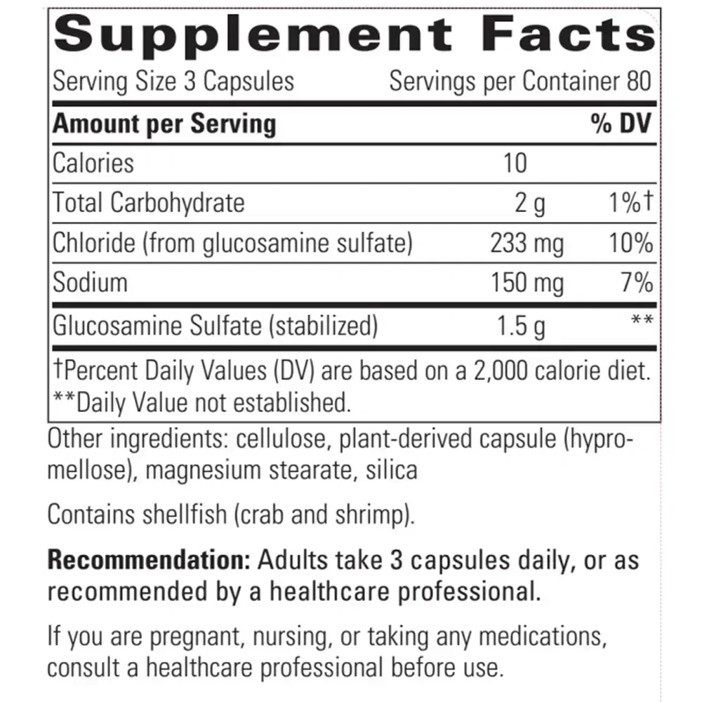 Product image for Glucosamine Sulfate.