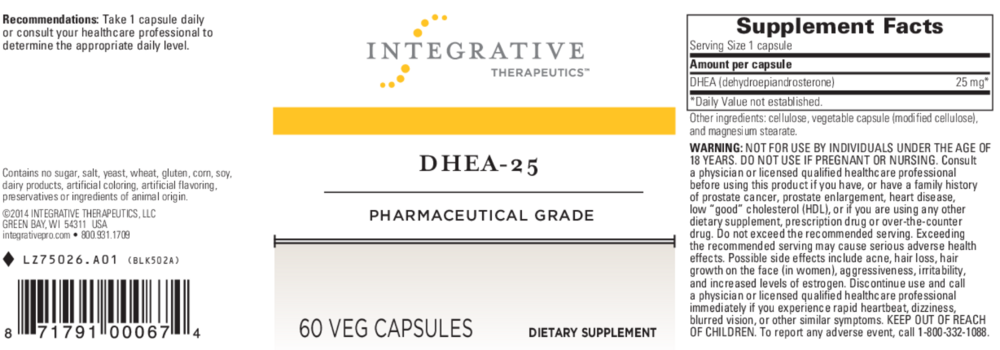 Product image for DHEA-25.