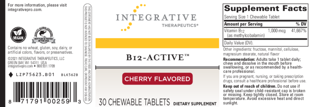 Product image for B12-Active Chewable.